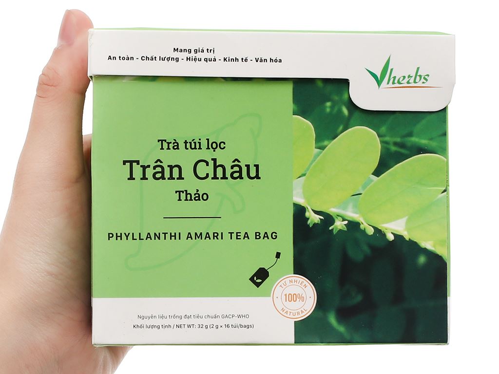 Trà trân châu thảo Vherbs hộp 32g (16 gói x 2g) 3