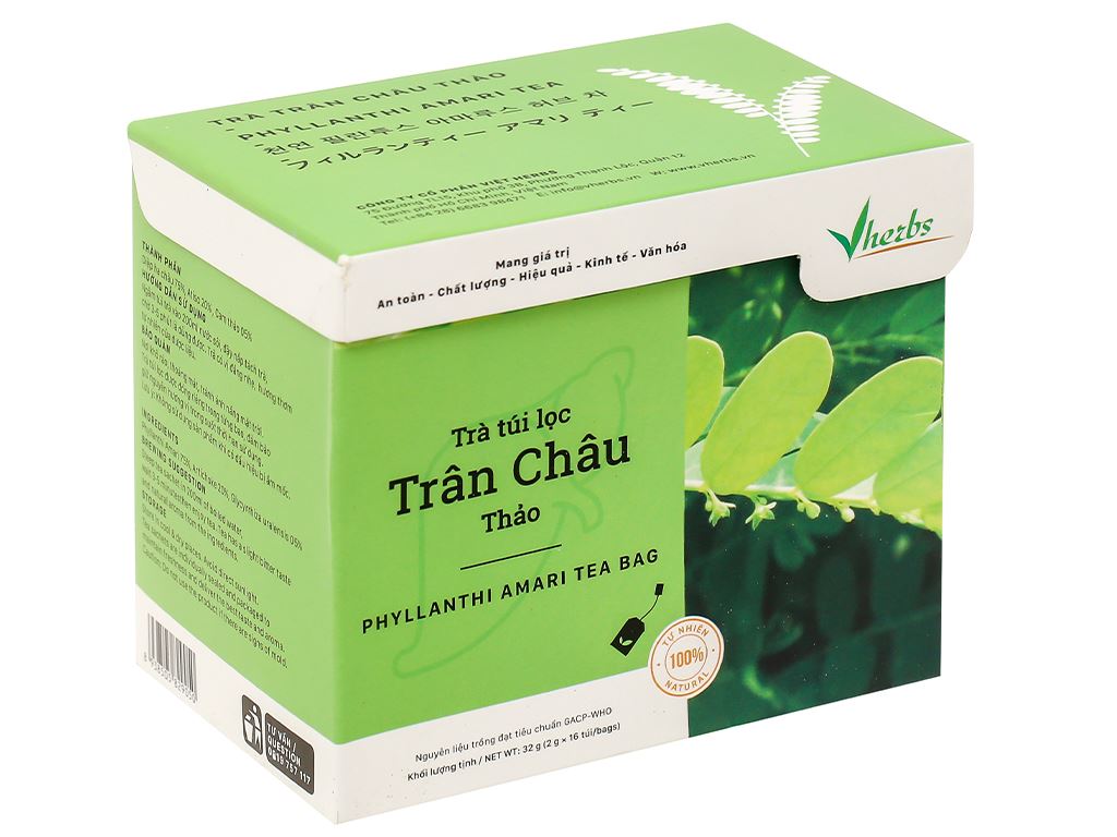 Trà trân châu thảo Vherbs hộp 32g (16 gói x 2g) 1