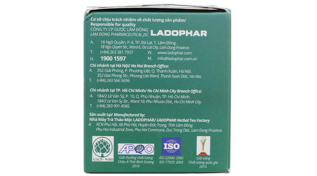 Trà LadoActiso Premium hỗ trợ mát gan, tăng tiết mật