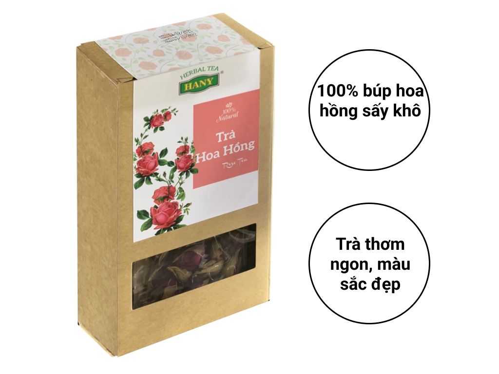 Trà hoa hồng Hany hộp 50g 2