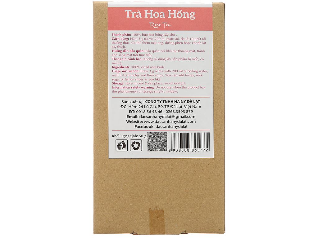 Trà hoa hồng Hany hộp 50g 6