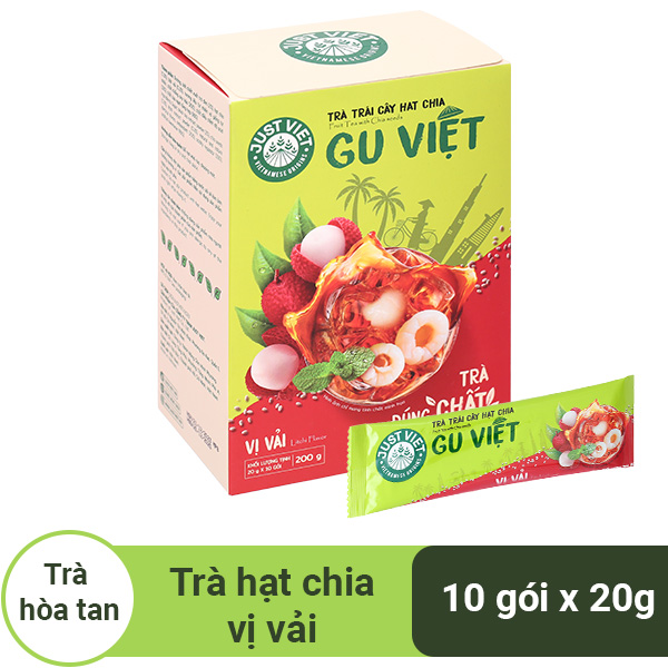 Trà vải hạt chia Gu Việt hộp 200g