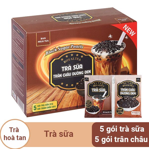 Trà sữa trân châu đường đen Ban Milk Tea 260g