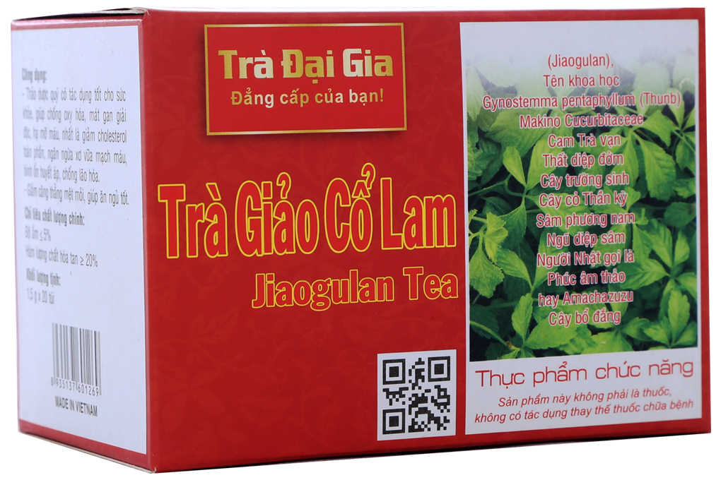 Trà giảo cổ lam Đại Gia túi lọc 1.5g (hộp 20 gói) Trà giảo cổ lam Đại Gia túi lọc 1.5g (hộp 20 gói)