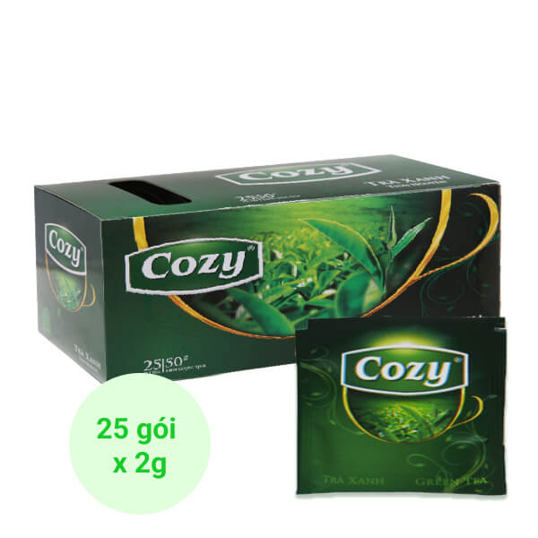 Trà xanh Cozy hộp 50g (25 gói x 2g) 0