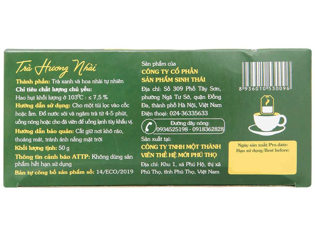 Trà Cozy hương nhài hộp 50g (25 gói x 2g) 5