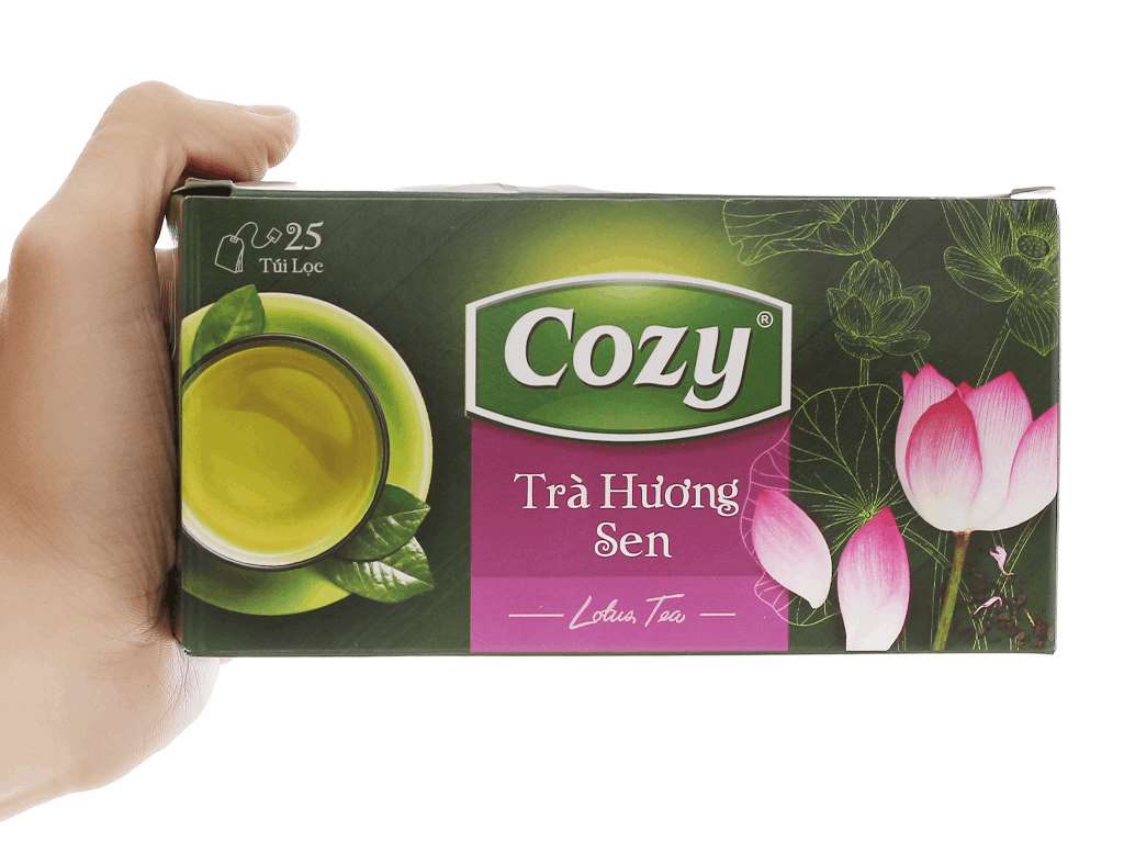 Trà Cozy hương sen hộp 50g (25 gói x 2g) 3