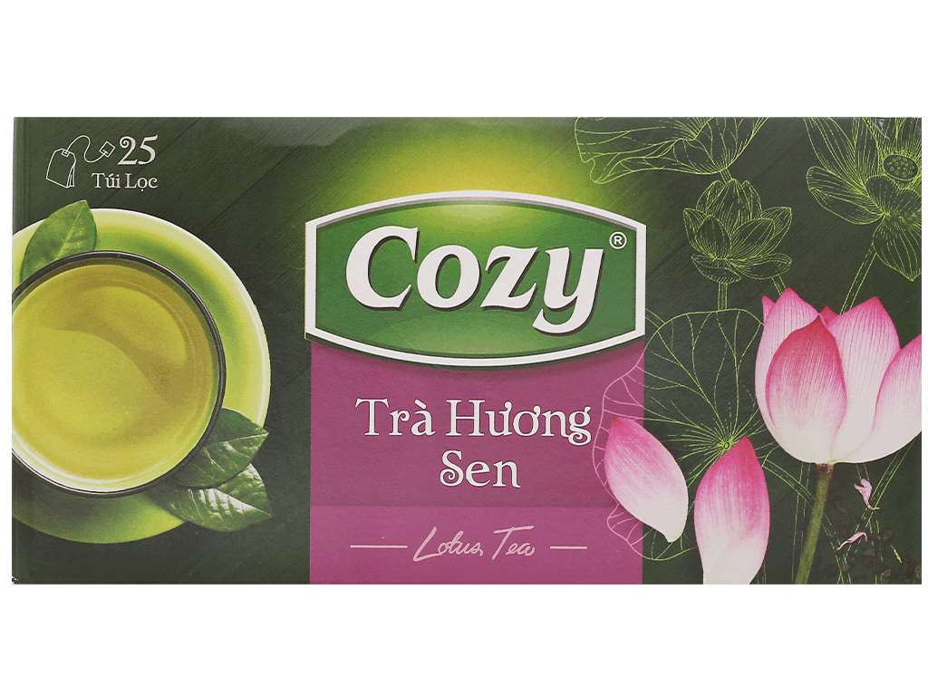 Trà Cozy hương sen hộp 50g (25 gói x 2g) 4
