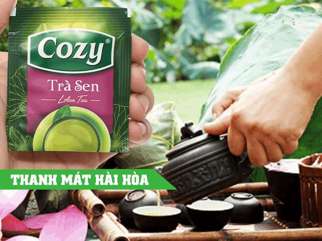 Trà Cozy hương sen hộp 50g (25 gói x 2g) 2