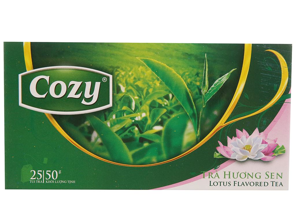 Trà Cozy hương sen hộp 50g (25 gói x 2g) 3