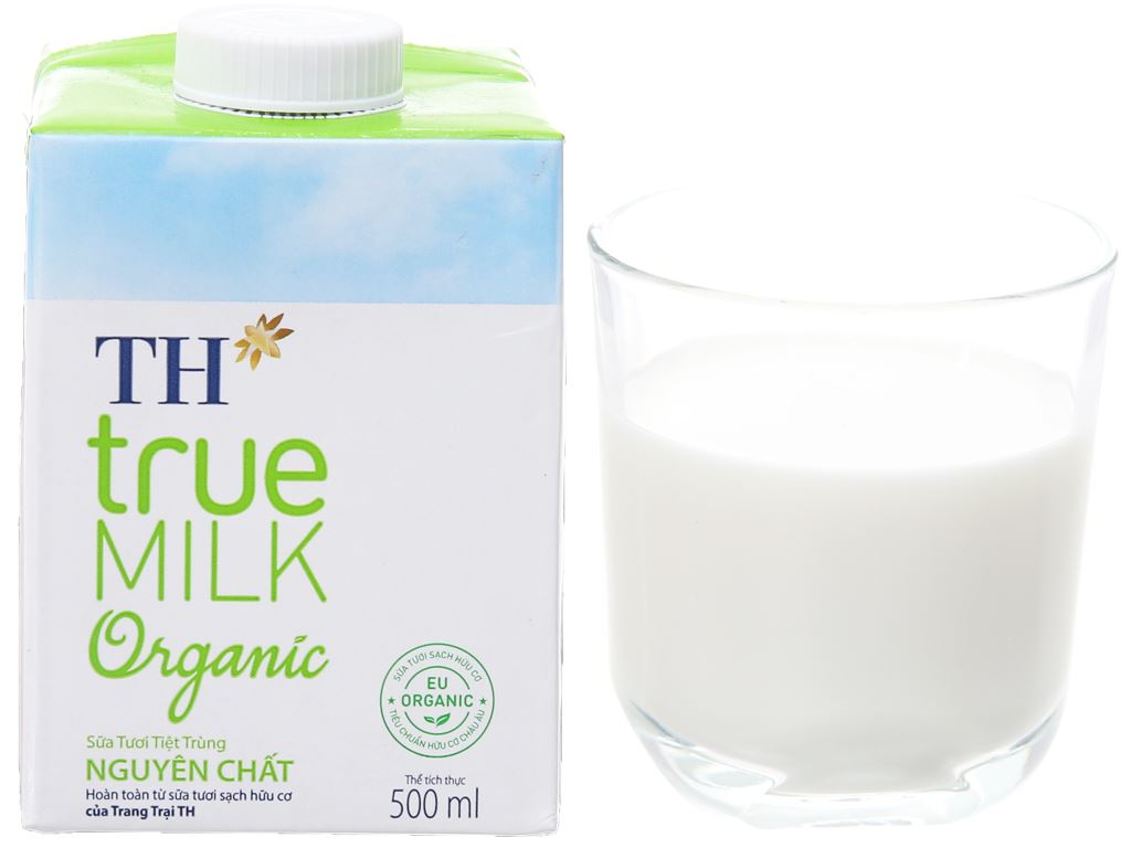 Sữa tươi tiệt trùng nguyên chất TH true MILK Organic hộp 500ml 6