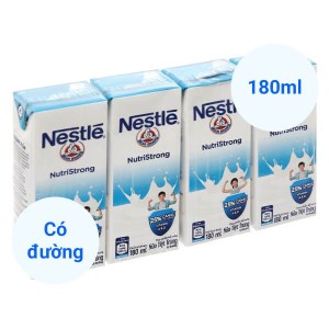 Lốc 4 hộp sữa tiệt trùng có đường Nestlé NutriStrong 180ml