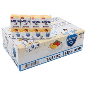 Thùng sữa tiệt trùng Nestle hương Trái cây hộp 180ml (48 hộp)