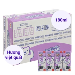 Thùng 48 hộp sữa tiệt trùng hương việt quất Nestlé NutriStrong 180ml