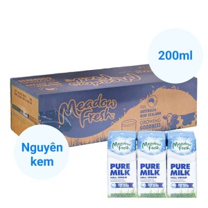 Thùng 24 hộp sữa tươi tiệt trùng nguyên kem Meadow Fresh 200ml
