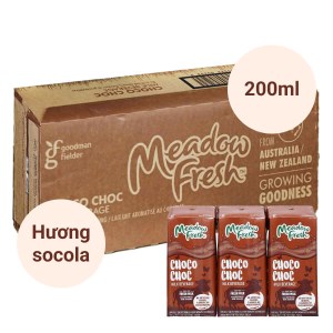 Thùng 24 hộp sữa tươi tiệt trùng socola Meadow Fresh 200ml