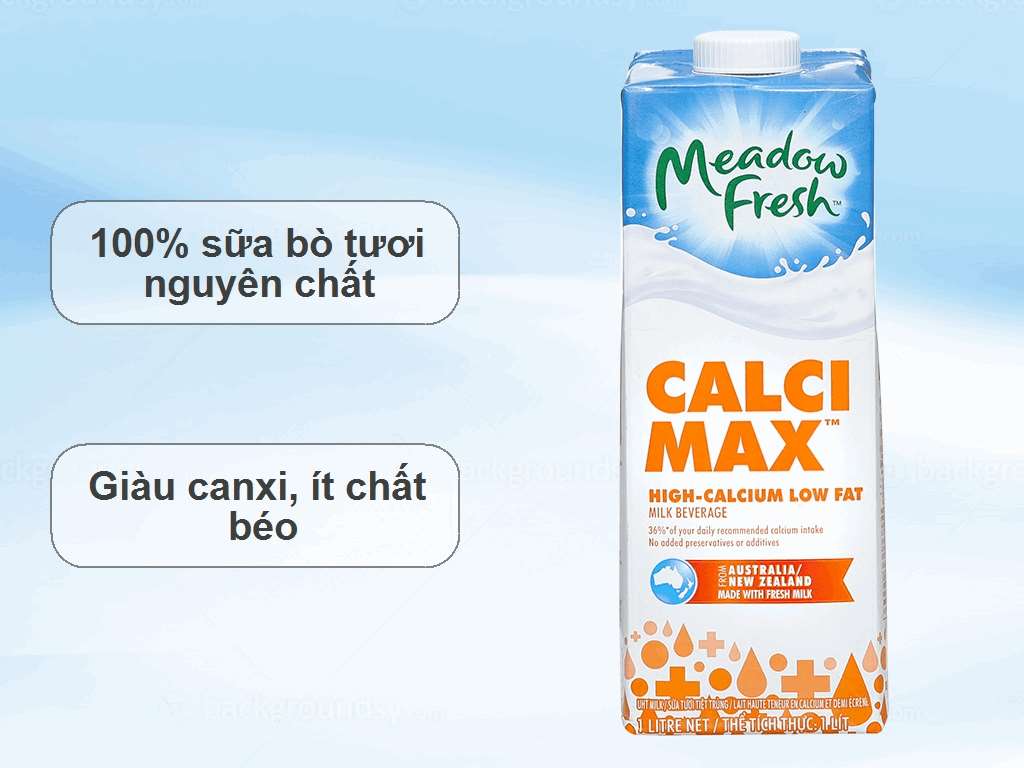 Sữa tươi tiệt trùng giàu canxi ít béo Meadow Fresh hộp 1 lít sản xuất từ Úc 2