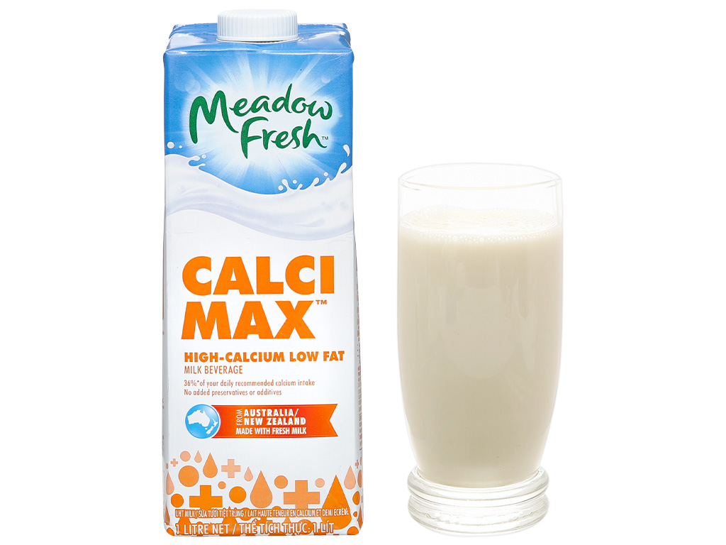 Sữa tươi tiệt trùng giàu canxi ít béo Meadow Fresh hộp 1 lít sản xuất từ Úc 10