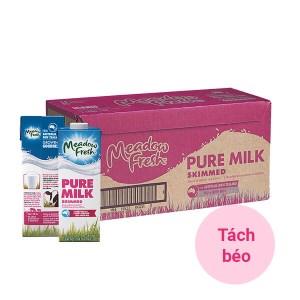 Thùng 12 hộp sữa tươi tiệt trùng không béo Meadow Fresh 1 lít
