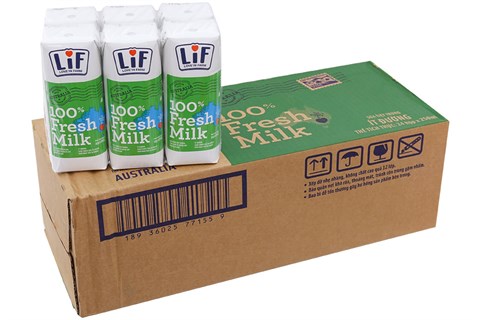 Thùng Sữa tươi Lif Ít Đường hộp 250ml (24 hộp)