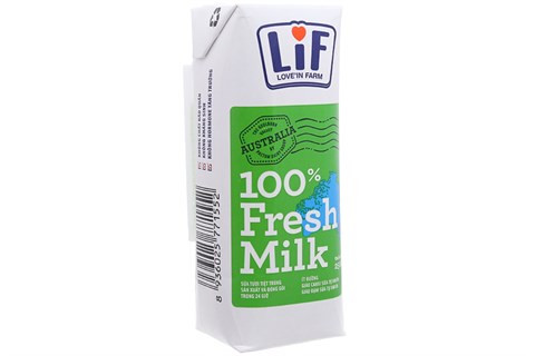 Thùng Sữa tươi Lif Ít Đường hộp 250ml (24 hộp)