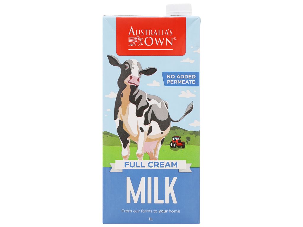 Sữa tươi nguyên kem không đường Australia's Own hộp 1 lít 3