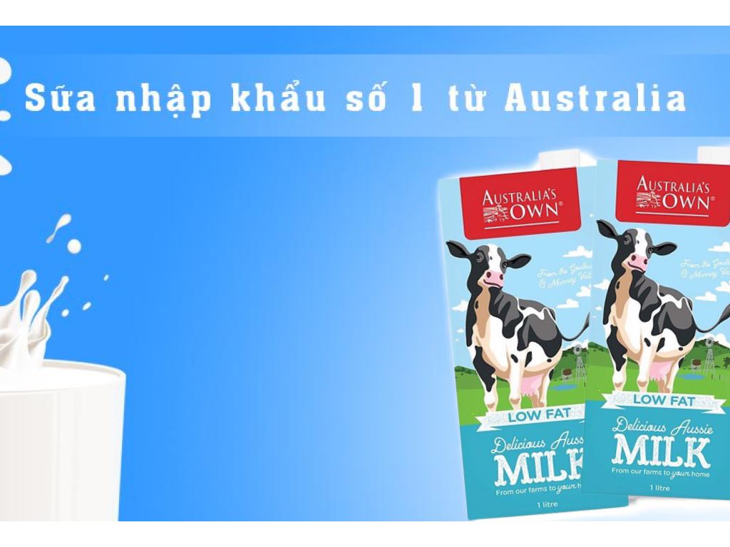 Sữa tươi ít béo Australia's Own hộp 1 lít 2