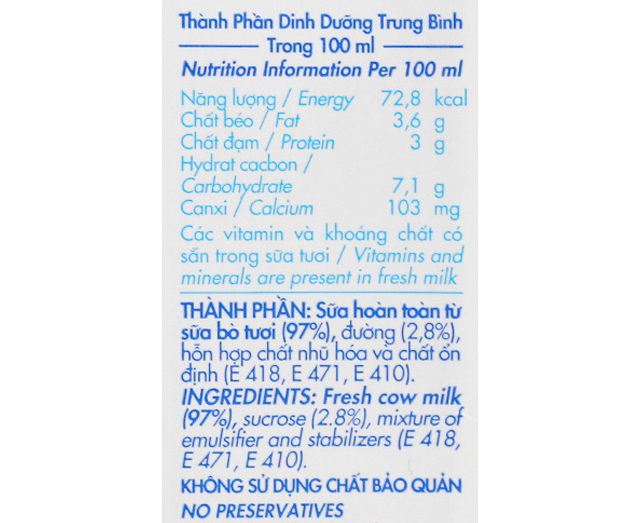 Thành phần dinh dưỡng Thành phần dinh dưỡng