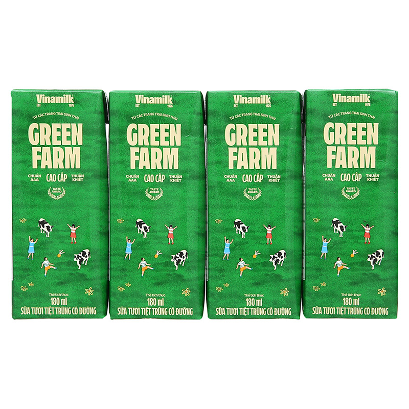 Thùng 48 hộp sữa tươi Vinamilk Green Farm có đường 180 ml (từ 1 tuổi) 6