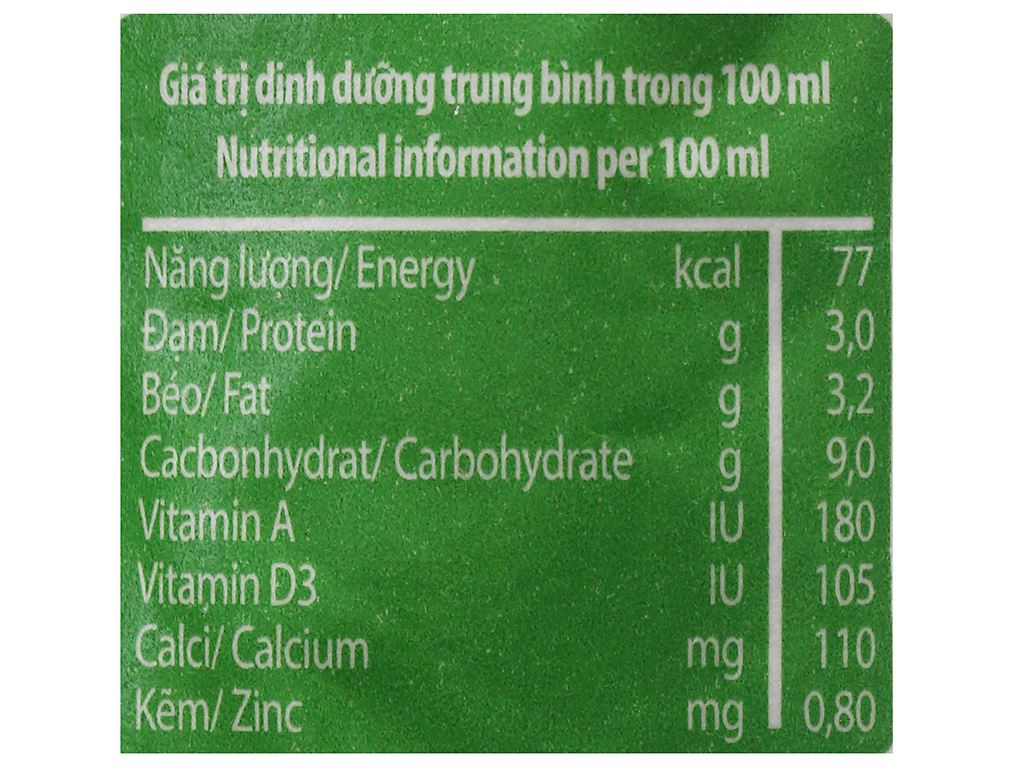 Thùng 48 bịch sữa dinh dưỡng có đường Nutimilk 220ml 8