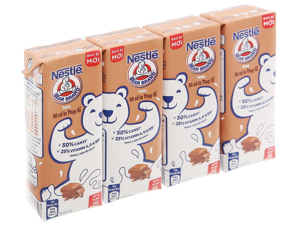 Thùng 48 hộp sữa tiệt trùng socola Nestlé 180ml 3