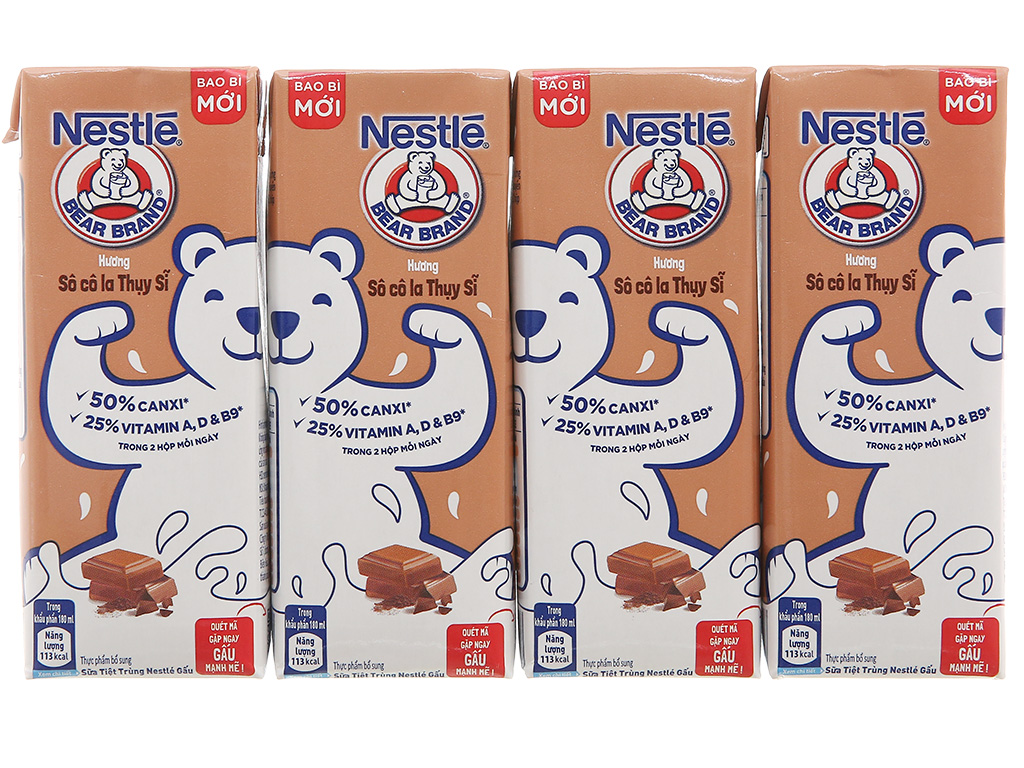 Thùng 48 hộp sữa tiệt trùng socola Nestlé 180ml 4