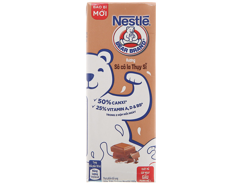 Thùng 48 hộp sữa tiệt trùng socola Nestlé 180ml 6