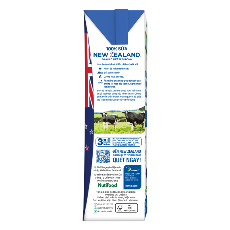 Thùng 48 hộp sữa tiệt trùng Nutimilk New Zealand ít đường 180 ml (từ 1 tuổi) 8