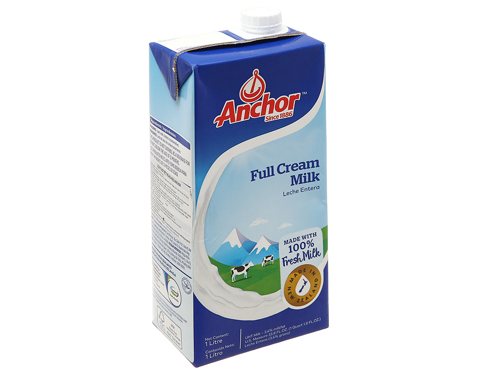 Thùng 12 hộp sữa tươi tiệt trùng nguyên kem Anchor 1 lít 3
