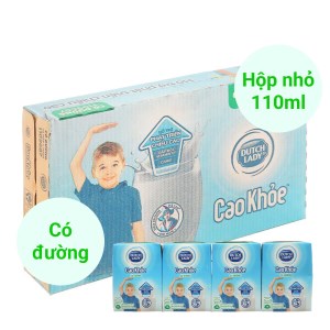 Thùng 48 hộp sữa tươi tiệt trùng có đường Dutch Lady Cao Khoẻ 110ml