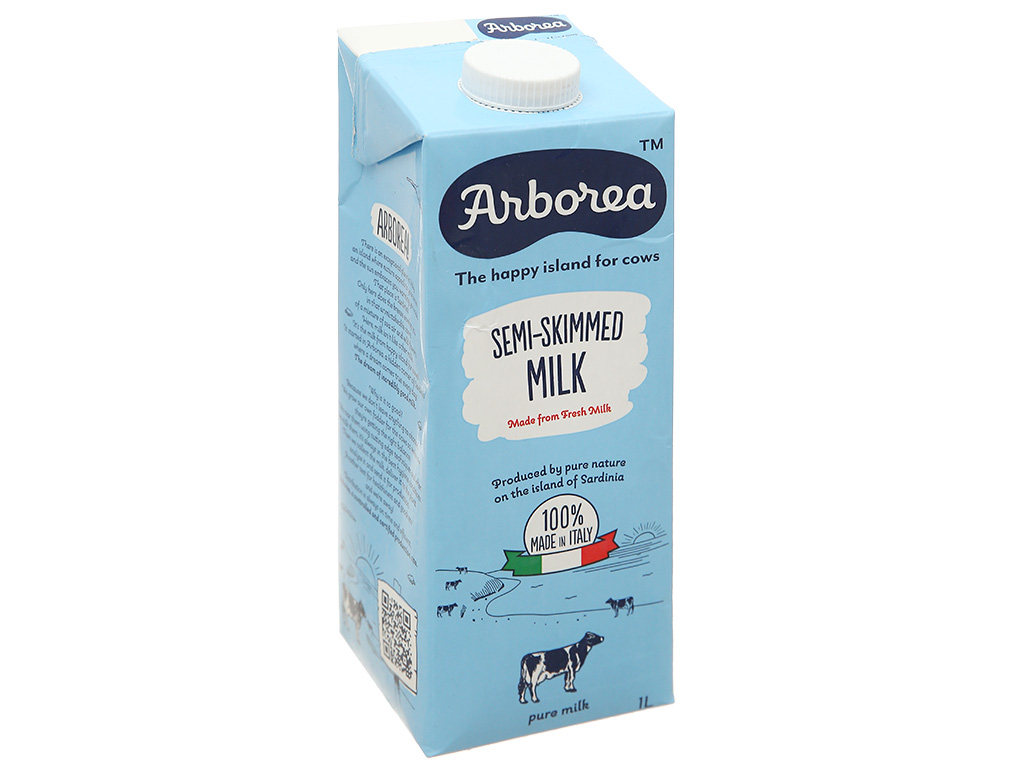 Sữa tươi tiệt trùng Arborea ít kem hộp 1 lít 1