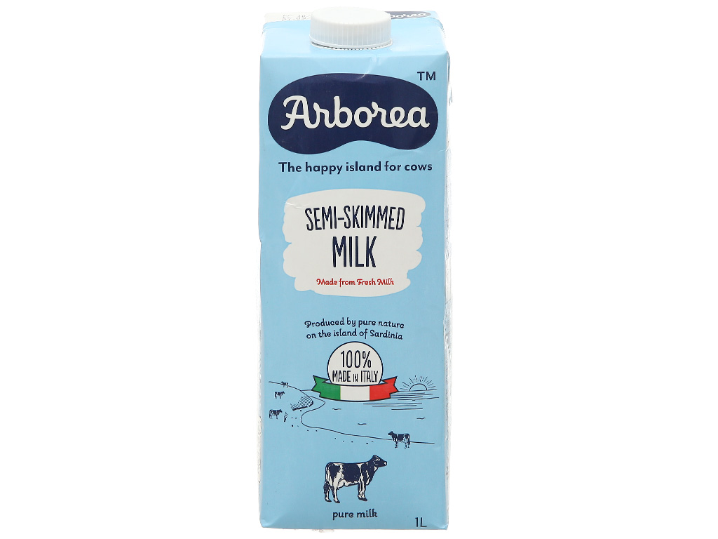 Sữa tươi tiệt trùng Arborea ít kem hộp 1 lít 3