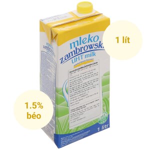 Sữa tiệt trùng Mleko Zambrowskie 1.5% béo hộp 1 lít