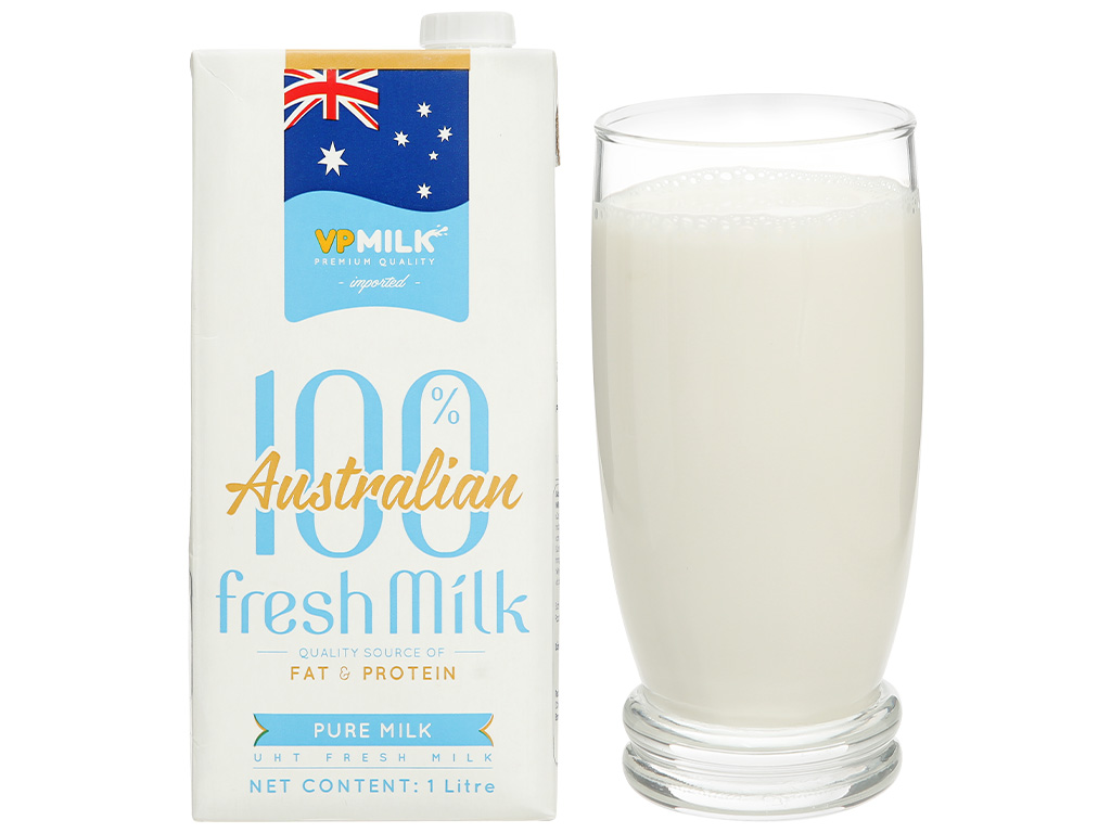 Sữa tươi tiệt trùng không đường VPMilk Australian Fresh Milk hộp 1 lít 10