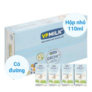 Thùng 48 hộp sữa tươi tiệt trùng có đường VPMilk Grow+ 110ml
