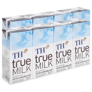 2 lốc sữa tươi tiệt trùng socola TH true MILK 180ml