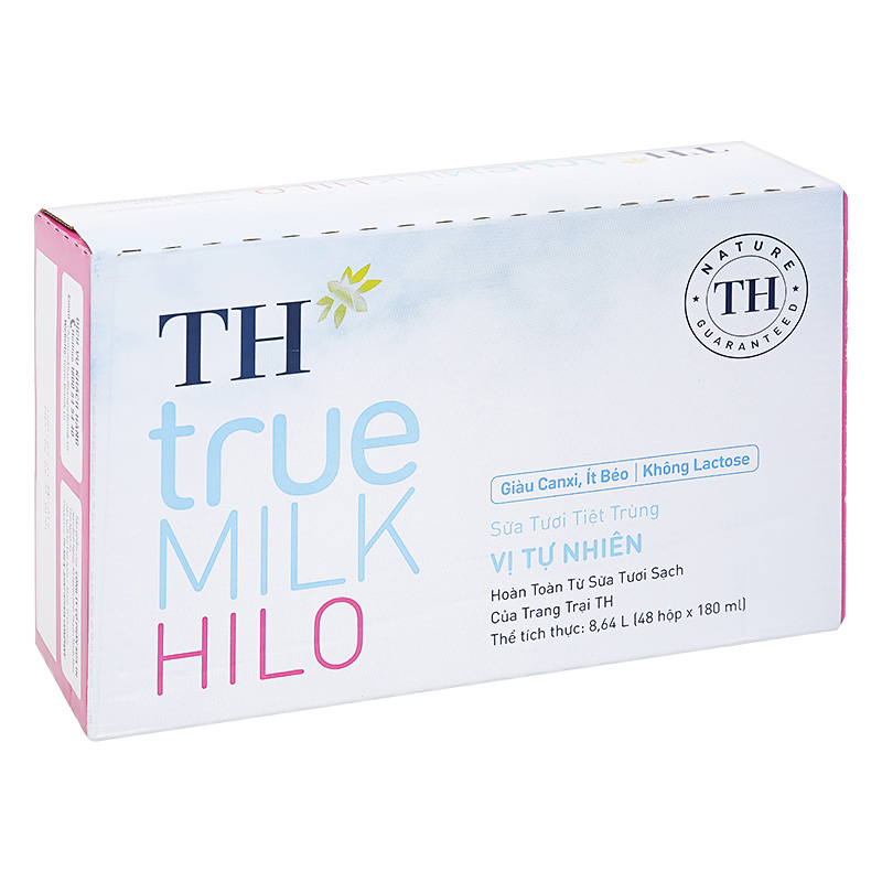 Thùng 48 hộp sữa tươi tiệt trùng TH true MILK Hilo không đường 180 ml (từ 1 tuổi) 2
