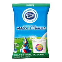 Sữa tiệt trùng Dutch Lady Có đường bịch 220ml