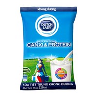 Sữa tiệt trùng Dutch Lady Không đường bịch 220ml