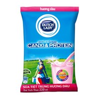 Sữa tiệt trùng Dutch Lady hương Dâu bịch 220ml