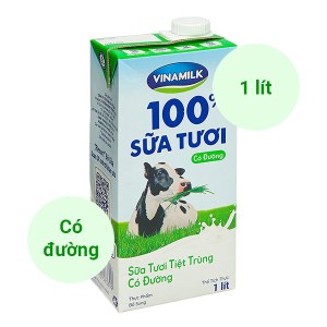 Sữa tươi có đường Vinamilk hộp 1 lít