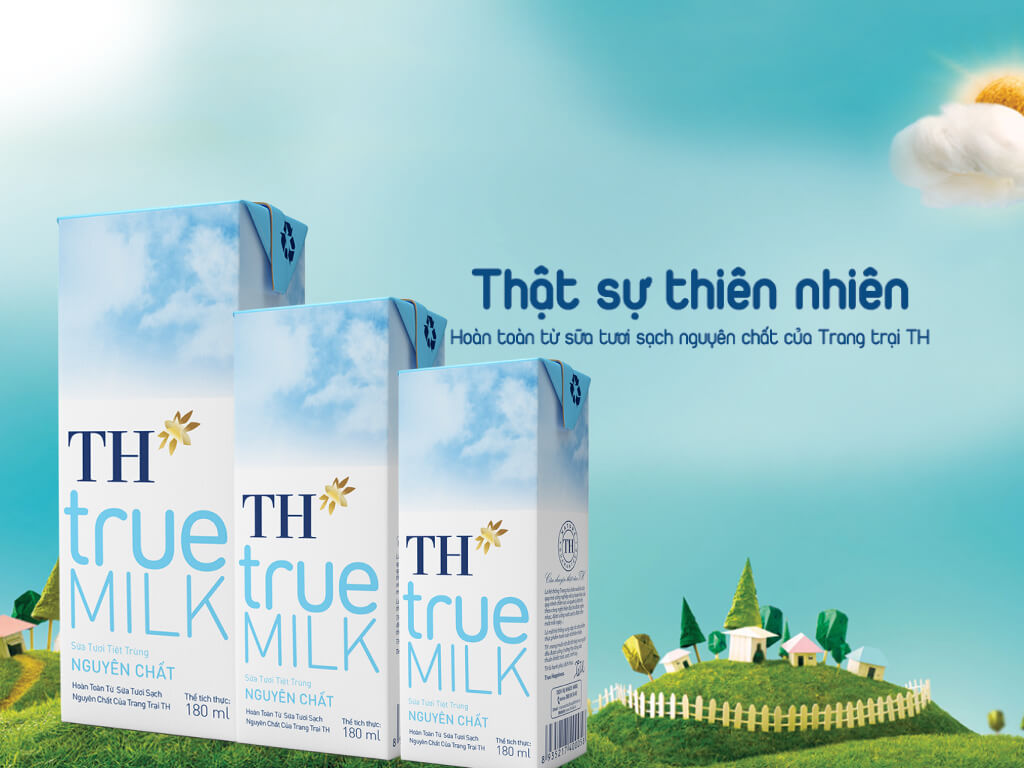 4 hộp sữa tươi TH True Millk 180ml giá tốt tại Bách hoá XANH