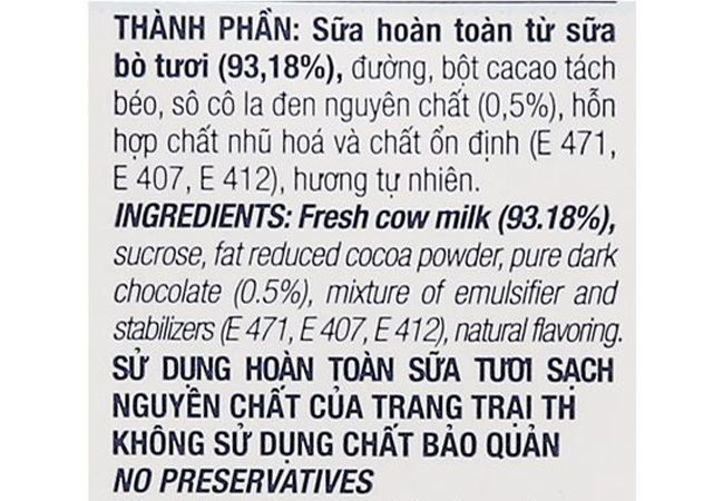 Thành phần dinh dưỡng