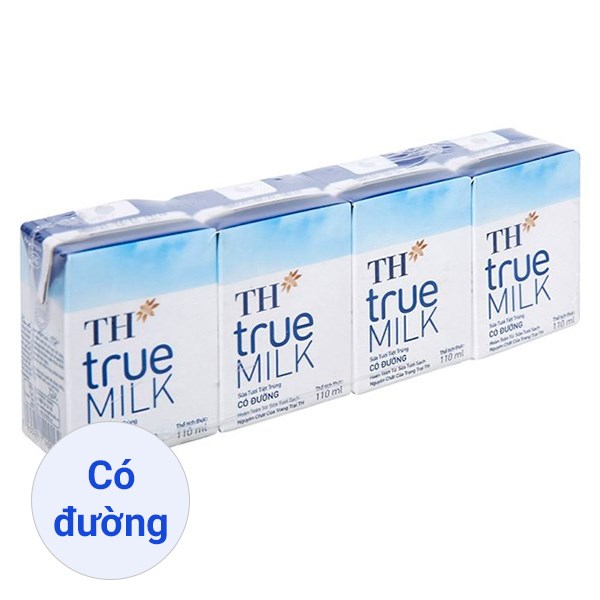 Sữa Th True Milk 110Ml Có Đường Tiệt Trùng, Nguyên Chất, Giá Tốt -  Avakids.Com